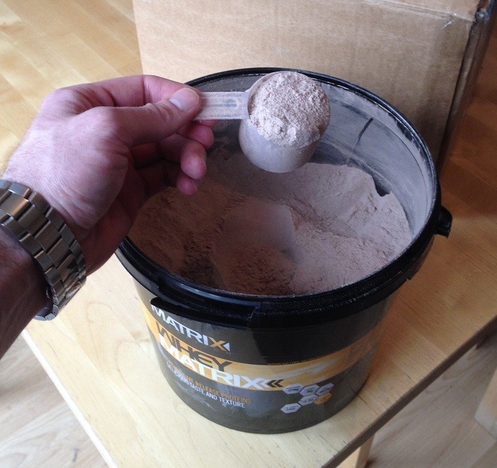 whey matrix scoop of protein powder